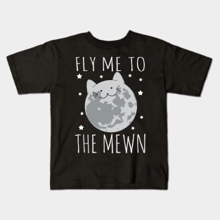 Fly Me To The Mewn - Cat Cats Kids T-Shirt